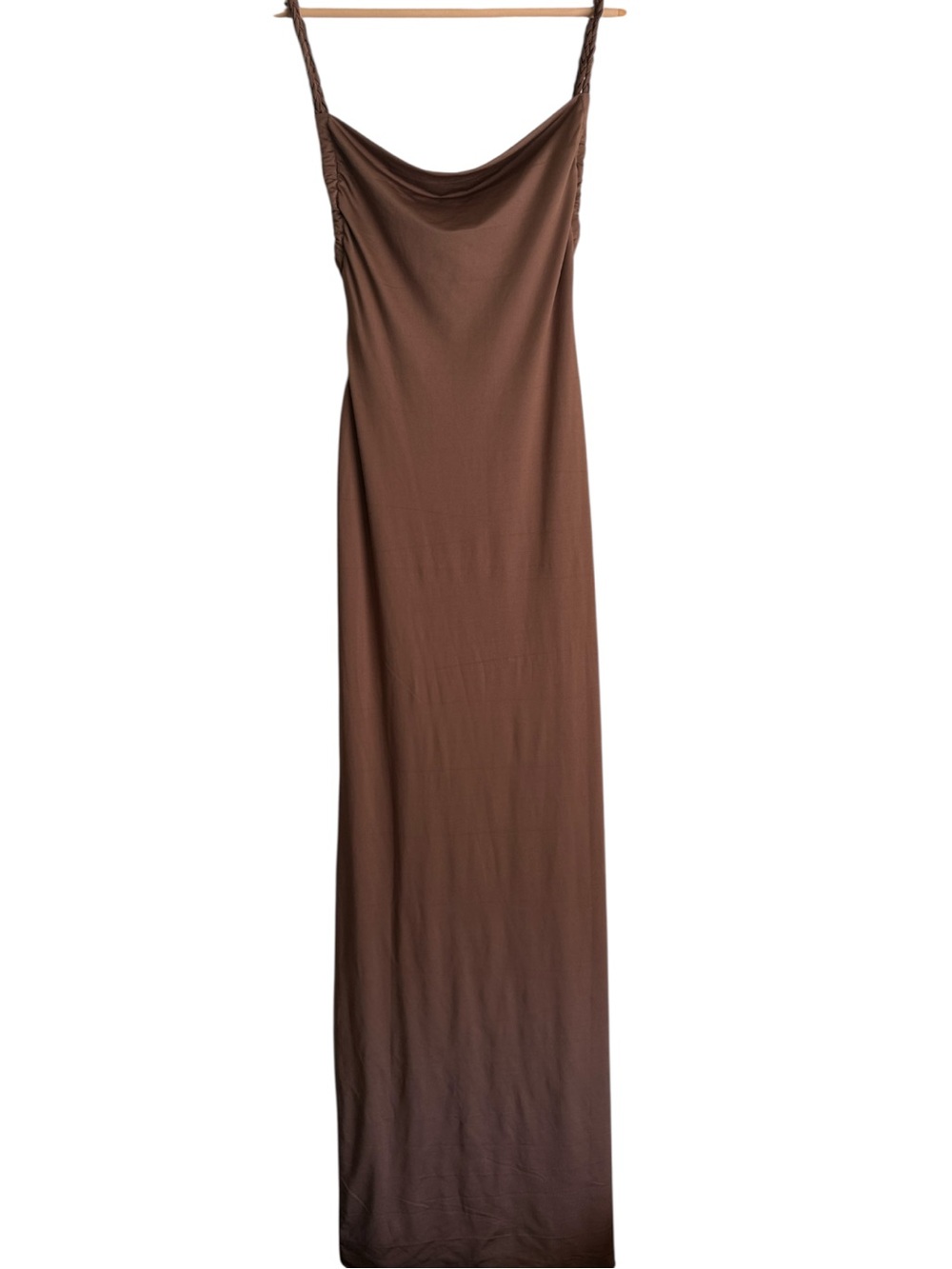Lulus Brown Cowl Neck Maxi Dress Sz S